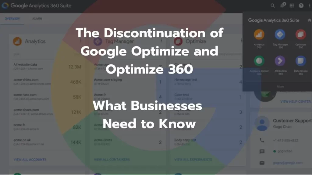 google discontinues optimize