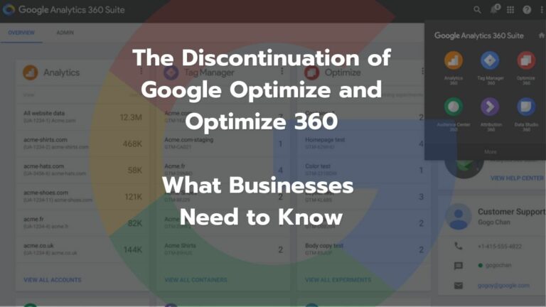 the discontinuation of google optimize and optimize 360: what businesses need to know
