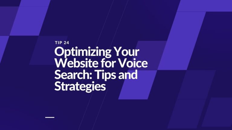 optimizing your website for voice search: tips and strategies