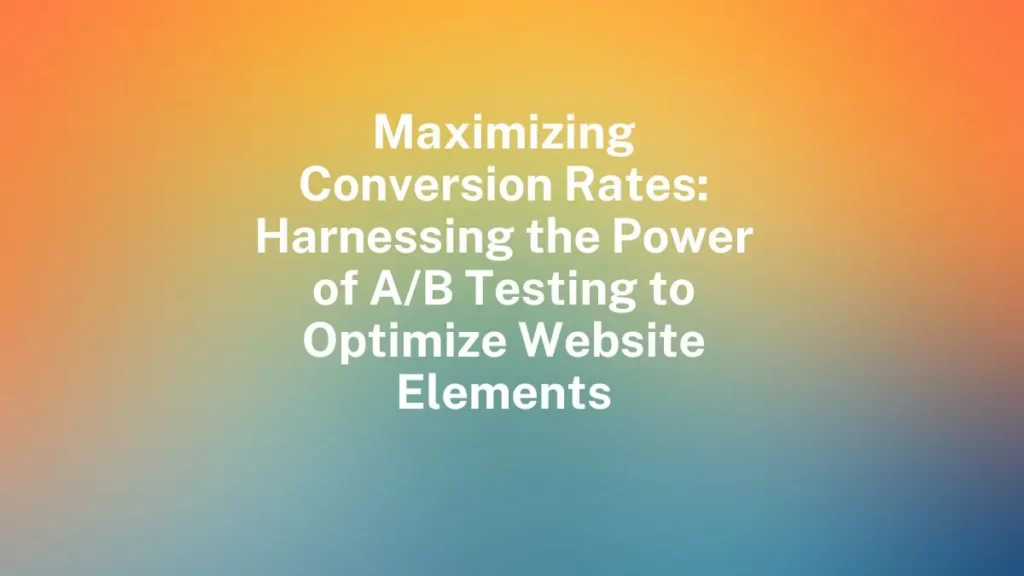 conversion rate ab testing