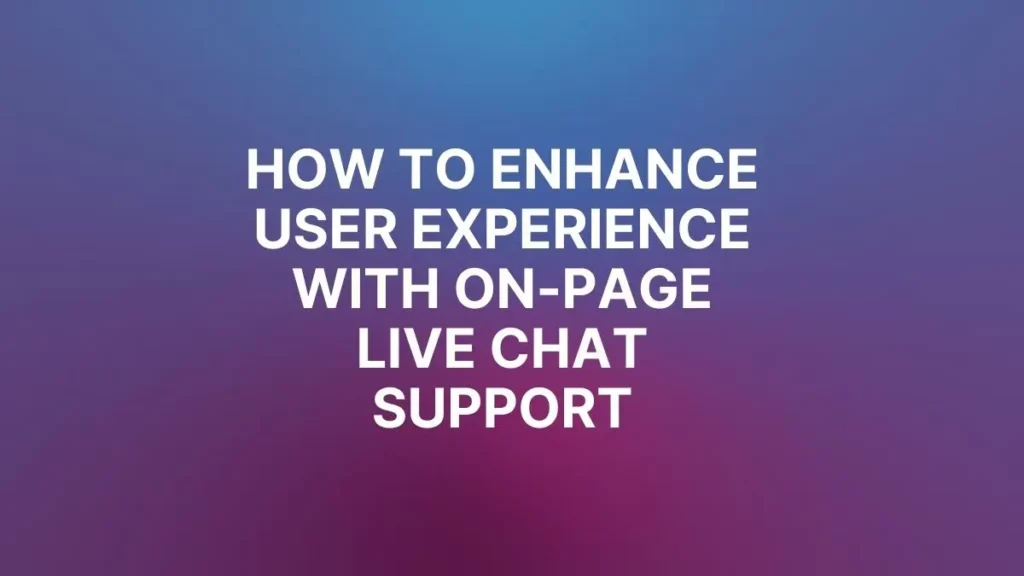 live chat ux